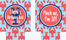 Load image into Gallery viewer, Lobster Party Huggers. Bachelorette or Birthday Lobster Coolies. Lobster Party Favors. Lobster Family Vacation or Wedding favors.