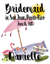 Load image into Gallery viewer, Large Pastel Beach Personalized Tote Bag