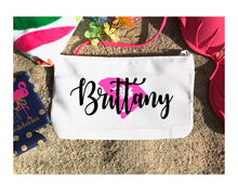 Load image into Gallery viewer, South Carolina Make Up bag. Great Bachelorette or Girls Weekend Favors. Beach Weekend Make up Bag.
