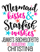 Load image into Gallery viewer, Mermaid Kisses Personalized Tote Bag