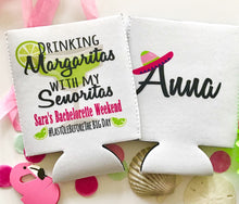 Load image into Gallery viewer, Fiesta Party Huggers. Fiesta Vacation Coolies. Mexican Party Favors. Fiesta Birthday Party Favors! Bachelorette Down to Fiesta!