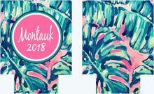 Load image into Gallery viewer, Palm Leaves Party Huggers. Tropical Wedding or Bachelorette Party Favors. Girl's Weekend Family Vacation Beach Favors.