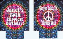 Load image into Gallery viewer, Tie Dye Party Huggers. Hippie 70's tie dye Birthday Party Huggers. Retro Birthday Coolies. 70's theme Party Favors
