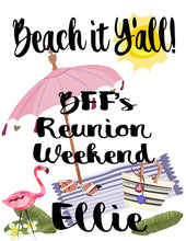 Load image into Gallery viewer, Large Pastel Beach Personalized Tote Bag