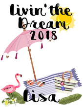 Load image into Gallery viewer, Large Pastel Beach Personalized Tote Bag