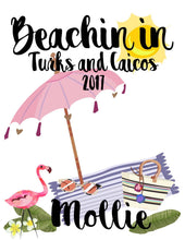 Load image into Gallery viewer, Large Pastel Beach Personalized Tote Bag