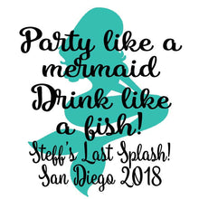 Load image into Gallery viewer, Mermaid Bachelorette or Bridesmaid Hangover Bag. Mermaid Party Oh Shit Kits! EMPTY Mermaid Hangover Bag. Mermaid Party favor.Girl's Mermaid