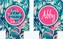 Load image into Gallery viewer, Palm Leaves Party Huggers. Tropical Wedding or Bachelorette Party Favors. Girl's Weekend Family Vacation Beach Favors.