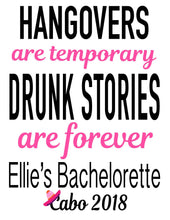 Load image into Gallery viewer, Large Drunk Stories Beach Tote bag. Beach Bachelorette or Birthday Tote Bag.Wedding Welcome Favor Bag. Wedding Weekend Beach Bag!