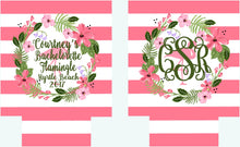 Load image into Gallery viewer, Tropical Wreath Party Huggers. Personalized Bachelorette Favors. Tropical Birthday Party Favors. Beach Bachelorette Favors. Miami, Key West!