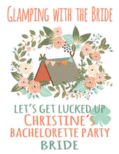 Load image into Gallery viewer, Floral Glamping Personalized Tote Bag