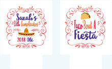 Load image into Gallery viewer, Fiesta Party Can Huggers. Bachelorette Fiesta Favors. Custom Fiesta Birthday Party or Wedding Shower Can Coolers! Cabo or Cancun Party!
