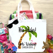 Load image into Gallery viewer, Large Palm Tree Beach Tote Bag