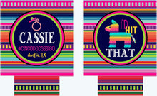 Load image into Gallery viewer, Fiesta Party Huggers. Fiesta Vacation Coolies. Mexican Pinata Party Favors. Fiesta Birthday Party Favors! Bachelorette Down to Fiesta!