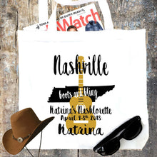 Load image into Gallery viewer, Nashville Personalized Tote Bag