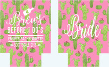 Load image into Gallery viewer, Cactus Party Huggers. Final Fiesta Party Favors. Personalized Mexican Party Favors. Fiesta Cactus Birthday or Bachelorette Party Favors!