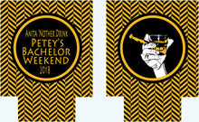 Load image into Gallery viewer, Cigar party favors. Guy's Cigar Birthday Party Huggers! Cigar Bachelor Party Gifts. Bourbon Party Coolies. Cigar Scotch Themed Can Coolies