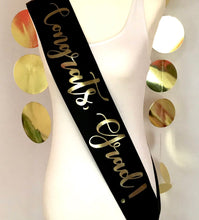 Load image into Gallery viewer, Graduation 4" Satin Sash. Graduation Satin Sash. Great Grad Party Gift. Double Faced Premium Satin Sash.