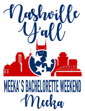 Load image into Gallery viewer, Nashville Personalized Tote Bag