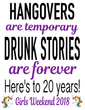 Load image into Gallery viewer, Large Drunk Stories Beach Tote bag. Beach Bachelorette or Birthday Tote Bag.Wedding Welcome Favor Bag. Wedding Weekend Beach Bag!