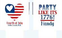 Load image into Gallery viewer, USA Stars and Stripes Party Huggers. USA Birthday Coolies! Flag Wedding Favors. 'Merica Birthday Favors. Flag Party Huggers.