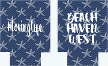 Load image into Gallery viewer, Starfish Party Huggers. Preppy Bachelorette or Birthday Beach Huggers. Monogram Bachelorette Party Favors. Personalized Beach Huggers!