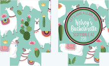 Load image into Gallery viewer, Llama Beverage Huggers. Llama Party Coolies. Custom Llama Birthday or Bachelorette Party Favors. Personalized Llama Party Favors!