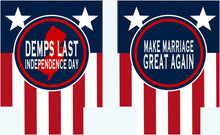 Load image into Gallery viewer, America Party Huggers. 'Merica Birthday Coolies! Bachelor Party Gifts. 'Merica Birthday Favors. Flag Party Huggers.