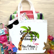 Load image into Gallery viewer, Large Palm Tree Beach Tote Bag