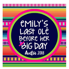 Load image into Gallery viewer, Mexican Fiesta Hangover Bags. Final Fiesta Oh Shit Kits! Bachelorette Mini favor Bag. Final fiesta Gift Bag.