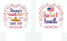 Load image into Gallery viewer, Fiesta Party Can Huggers. Bachelorette Fiesta Favors. Custom Fiesta Birthday Party or Wedding Shower Can Coolers! Cabo or Cancun Party!