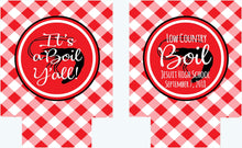 Load image into Gallery viewer, Shrimp Boil Party Huggers. Bachelorette or Birthday Low Country Boil Coolies. Engagement or Wedding Shrimp Boil Party Favors.
