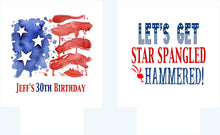 Load image into Gallery viewer, USA Stars and Stripes Party Huggers. USA Birthday Coolies! Flag Wedding Favors. 'Merica Birthday Favors. Flag Party Huggers.