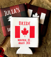 Load image into Gallery viewer, Plaid Canada Huggers. Bachelor, Bachelorette or Birthday Party Favors. Canada Bachelor Party Favors! Ski Vacation favors! Montreal, Toronto