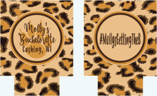 Load image into Gallery viewer, Leopard Party Huggers. Animal Print Bachelorette or Birthday Huggers. Leopard Bachelorette Party Favors. Personalized Party Huggers!