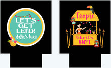 Load image into Gallery viewer, Tiki Bar Huggers. Tropical Bachelorette or Birthday Luau Favors. Personalized Tiki Bar Party Huggers. Luau Wedding Shower Huggers! Tiki Bar