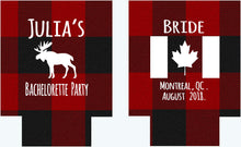 Load image into Gallery viewer, Plaid Canada Huggers. Bachelor, Bachelorette or Birthday Party Favors. Canada Bachelor Party Favors! Ski Vacation favors! Montreal, Toronto