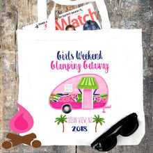 Load image into Gallery viewer, Happy Camper Personalized Tote Bag