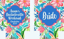 Load image into Gallery viewer, Floral Party Favors. Tropical Flowers Huggers. Custom Birthday or Bachelorette Party Favors.Girl's Weekend Favors.Charleston, Asheville
