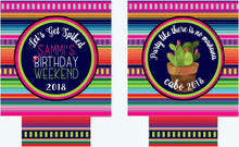 Load image into Gallery viewer, Get Spiked! Party Huggers. Fiesta Vacation or Girls Weekend. Mexican Fiesta Party Favors. Fiesta Birthday Party Favors! Bachelorette Fiesta!