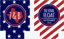 Load image into Gallery viewer, Float trip Personalized Huggers. Lake or River Party Favors. Float Trip Favors! Bachelor or Bachelorette River Tubing Party Favors!