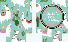 Load image into Gallery viewer, Llama Beverage Huggers. Llama Party Coolies. Custom Llama Birthday or Bachelorette Party Favors. Personalized Llama Party Favors!