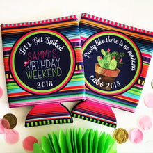 Load image into Gallery viewer, Get Spiked! Party Huggers. Fiesta Vacation or Girls Weekend. Mexican Fiesta Party Favors. Fiesta Birthday Party Favors! Bachelorette Fiesta!