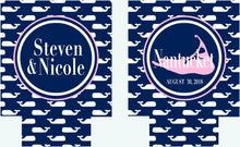 Load image into Gallery viewer, Nantucket Party Huggers. Bachelorette/Birthday Nautical Party Coolies. Custom Nantucket Party Favors. Personalized Nantucket Wedding Favors!