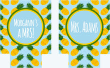 Load image into Gallery viewer, Pineapple Party Vacation huggers. Tropical Drinks Bachelorette or Birthday Favors. Pineapple Wedding Shower Favors! Pineapple party huggers.