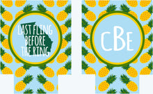 Load image into Gallery viewer, Pineapple Party Vacation huggers. Tropical Drinks Bachelorette or Birthday Favors. Pineapple Wedding Shower Favors! Pineapple party huggers.