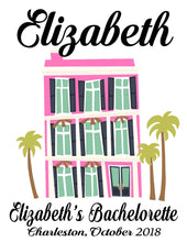 Load image into Gallery viewer, Beach House Tote bag. South Carolina Party Favors! Charleston Bachelorette or Girls Weekend Tote Bag. Custom Savannah Tote Bag.