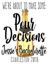 Load image into Gallery viewer, Pop the Bubbly! Personalized Tote Bag