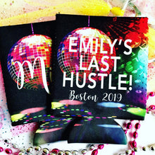 Load image into Gallery viewer, Disco Theme Party Drink Huggers. Disco 70's Birthday Party Huggers Dancing queen Dirty 30! Retro disco party favors. 70's theme Party Favors