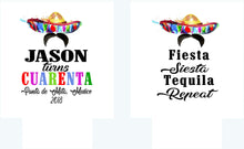 Load image into Gallery viewer, Fiesta Party Huggers. Banditos Vacation Coolies. Fiesta Party Favors. Fiesta Birthday Party Favors! Bachelorette Down to Fiesta!